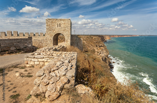 Remains of the medieval fortress on cape Kaliakra, Bulgaria