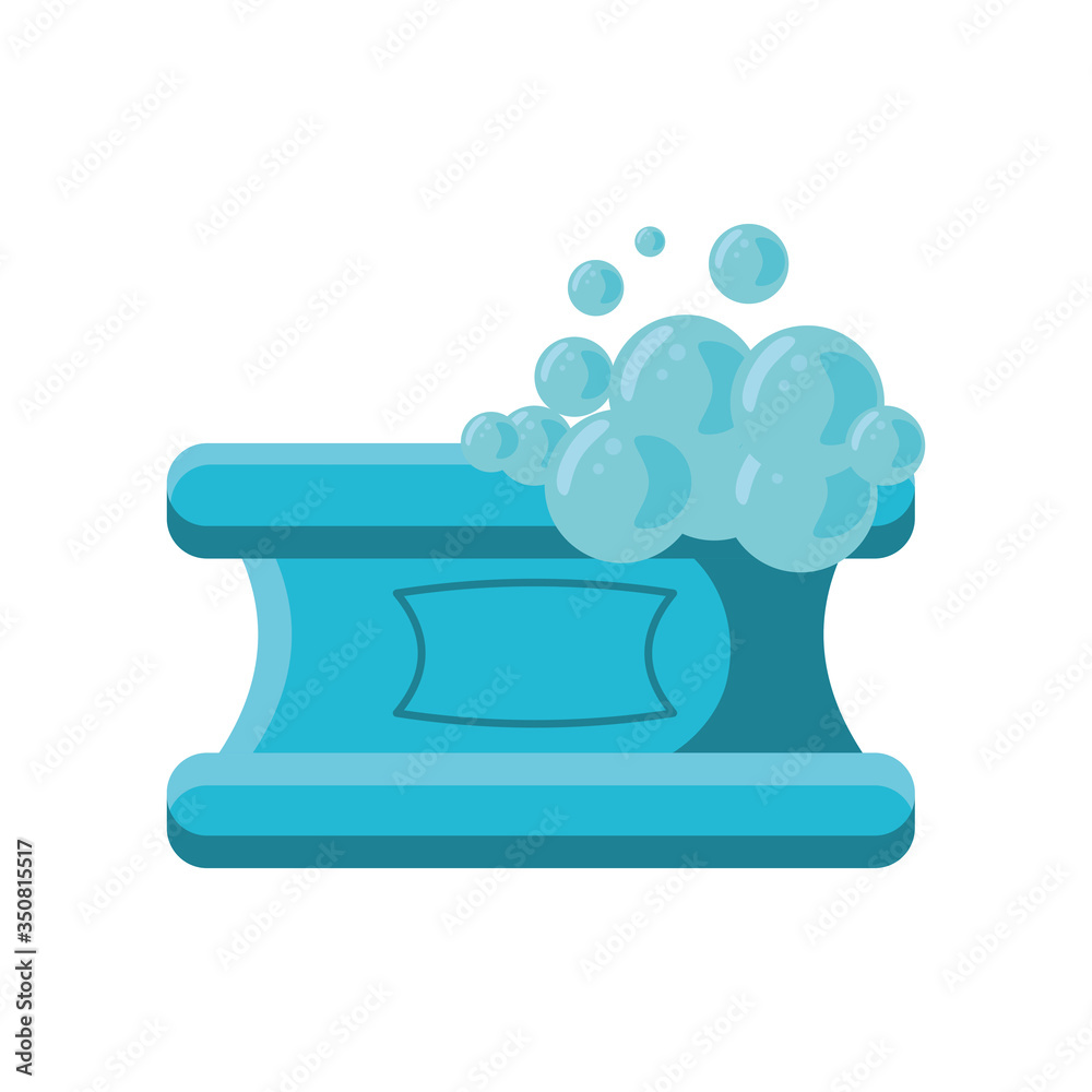 soap with foam on white background soap with foam on white background