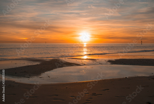 Sunset at the beach in Australia