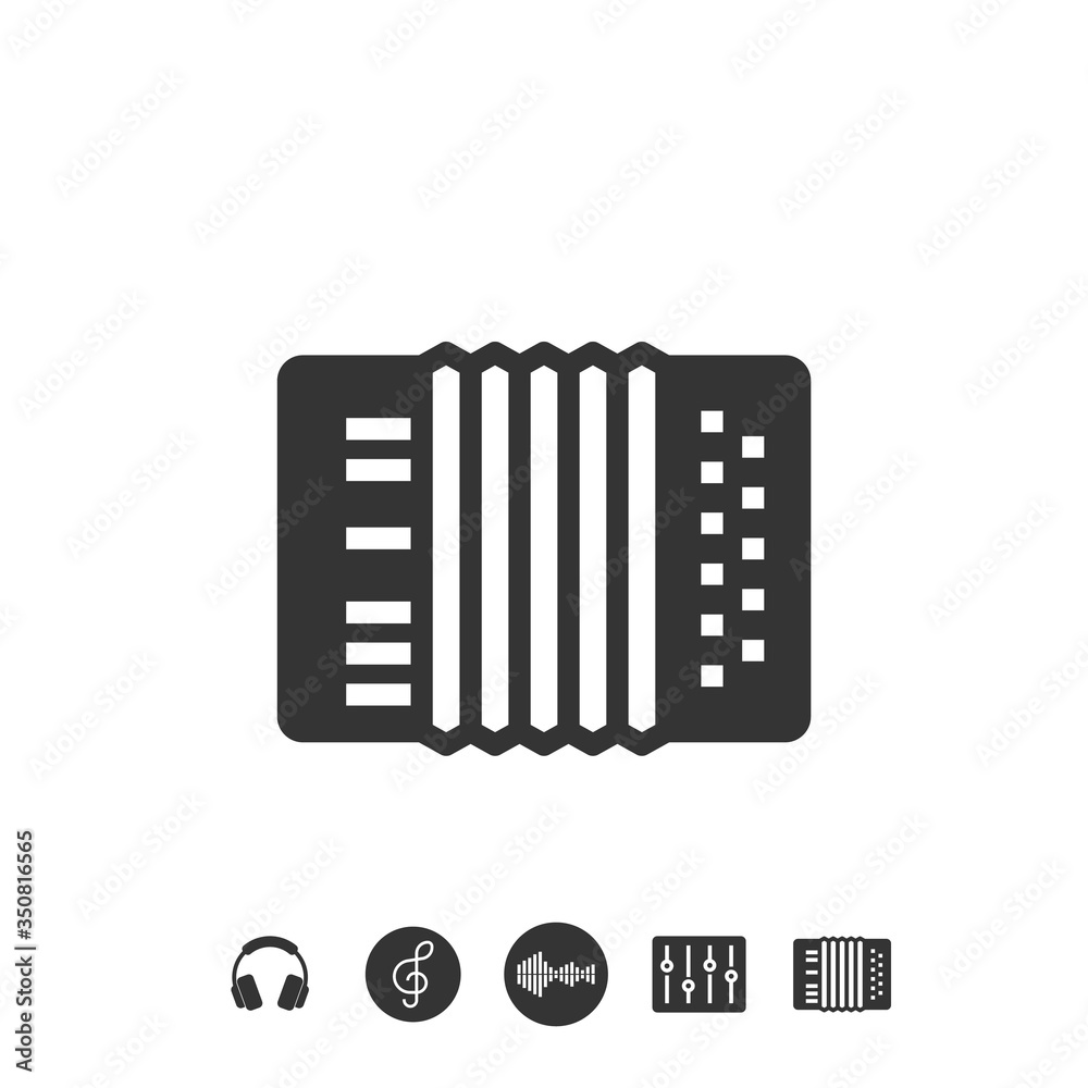 accordion icon vector illustration sign accordion icon vector illustration sign