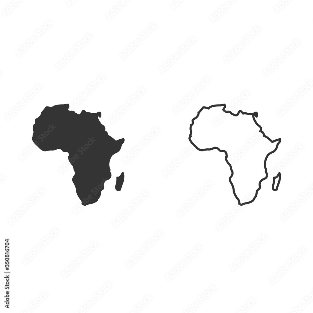 Africa map icon vector illustration sign Africa map icon vector illustration sign