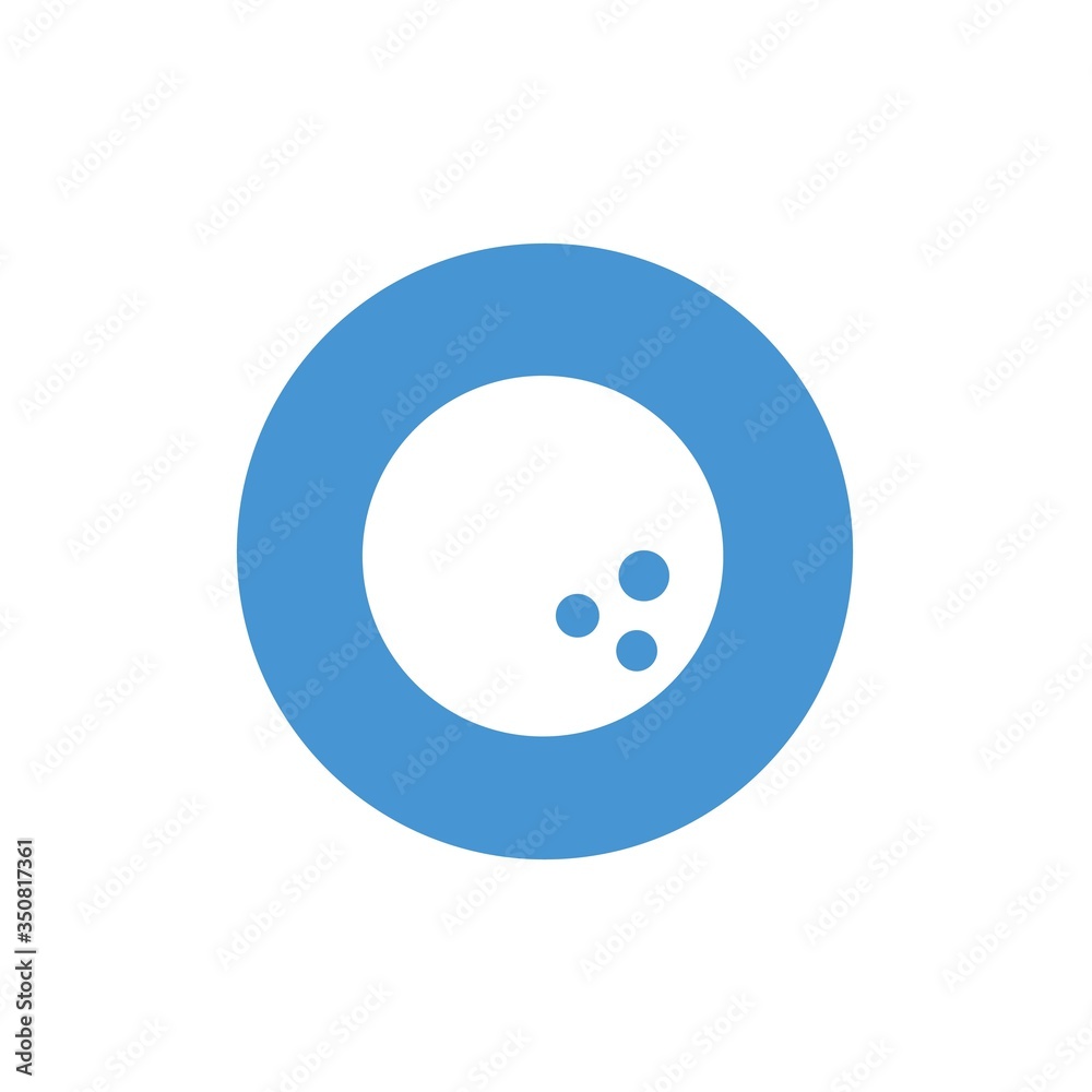 Fototapeta premium bowling ball icon vector illustration sign