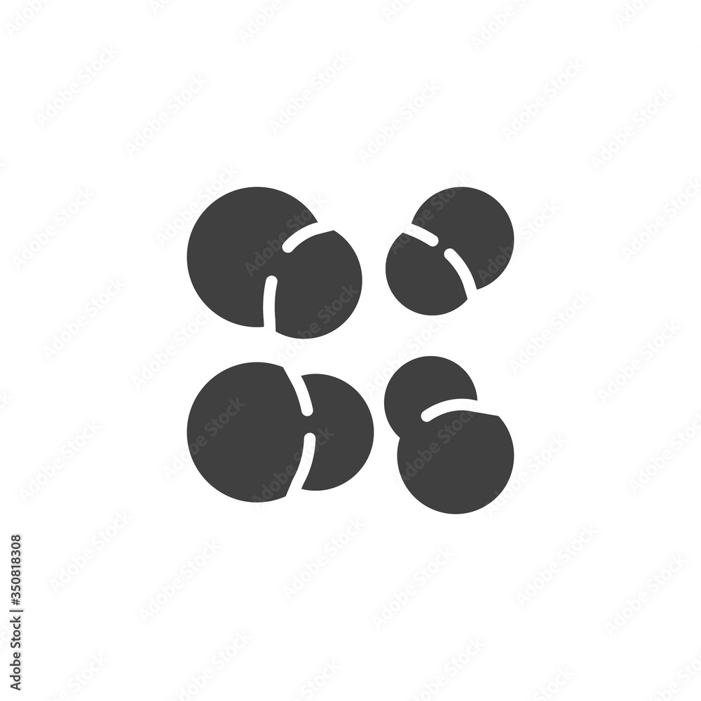 Gonococcal Infection vector icon. filled flat sign for mobile concept and web design. Gonococcus bacteria cells glyph icon. Symbol, logo illustration. Vector graphics