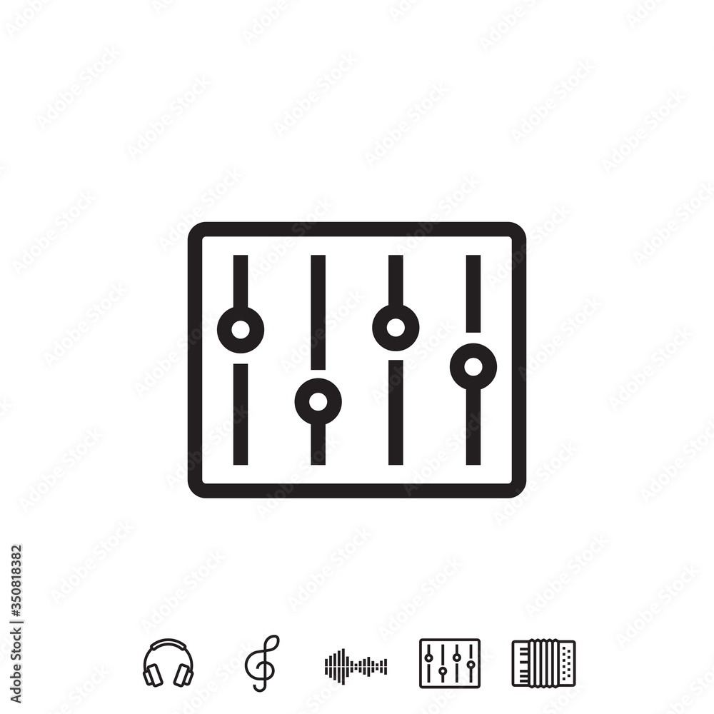 music equalizer icon vector illustration sign music equalizer icon vector illustration sign