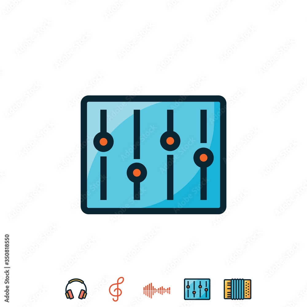 music equalizer icon vector illustration sign music equalizer icon vector illustration sign