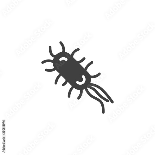 E. Coli Bacteria Infection vector icon. filled flat sign for mobile concept and web design. Escherichia coli glyph icon. Symbol, logo illustration. Vector graphics © alekseyvanin