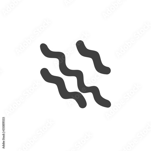 Spiral bacteria vector icon. filled flat sign for mobile concept and web design. Spirillum glyph icon. Symbol, logo illustration. Vector graphics