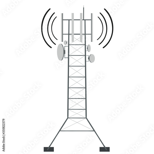 Telecommunication tower of 4G and 5G cellular Fototapeta