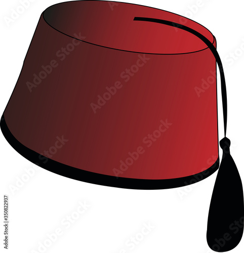 vector illustration of a fez