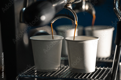 Coffee-Make coffee from the machine at home,Coffee in a cup