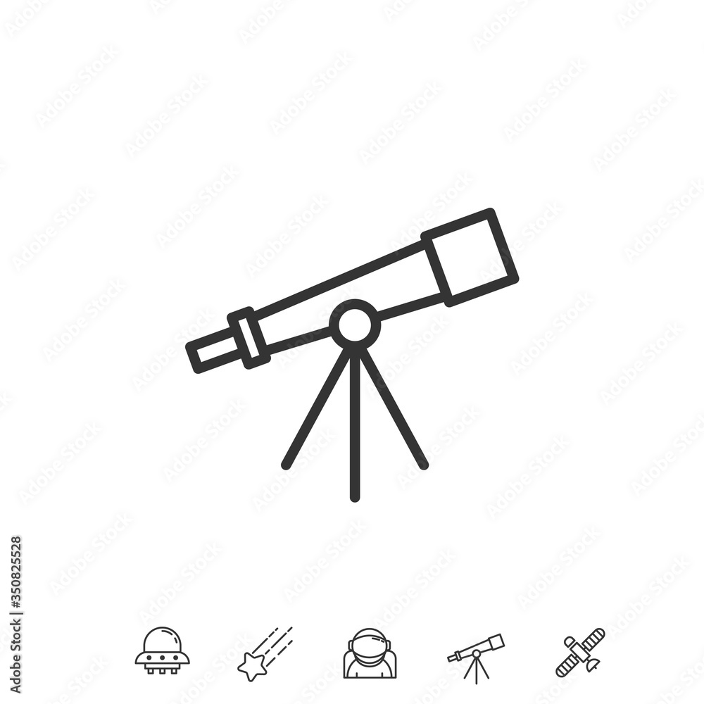 telescope icon vector illustration sign telescope icon vector illustration sign