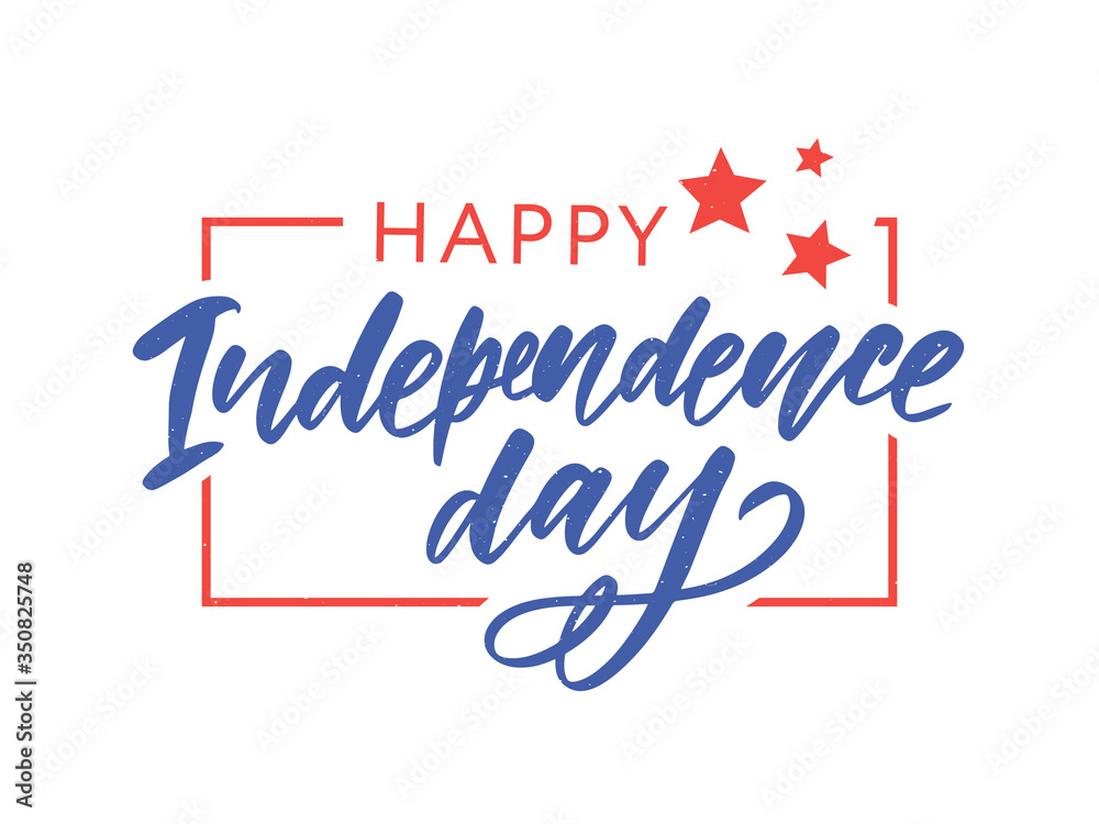 Happy Independence Day Greeting Card with Font. Vector illustration. Happy Independence Day Greeting Card with Font. Vector illustration.