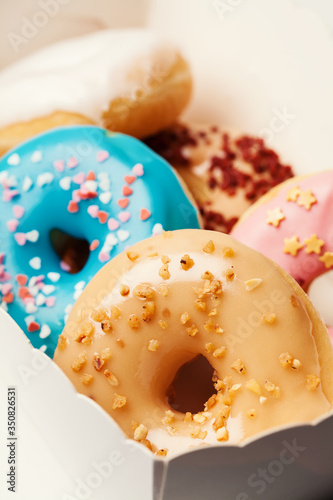 Assortment of glazed donuts