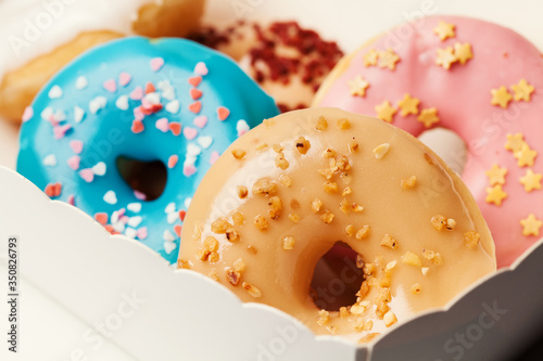 Assortment of glazed donuts