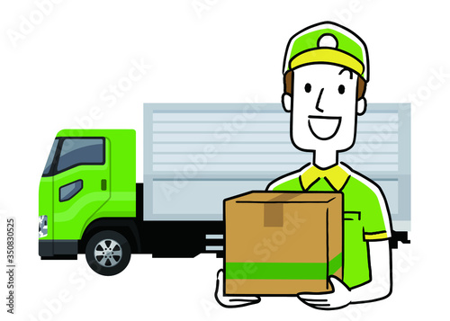 Stock Illustration: transportation, deliveryman