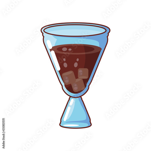 delicious cocktail on white background