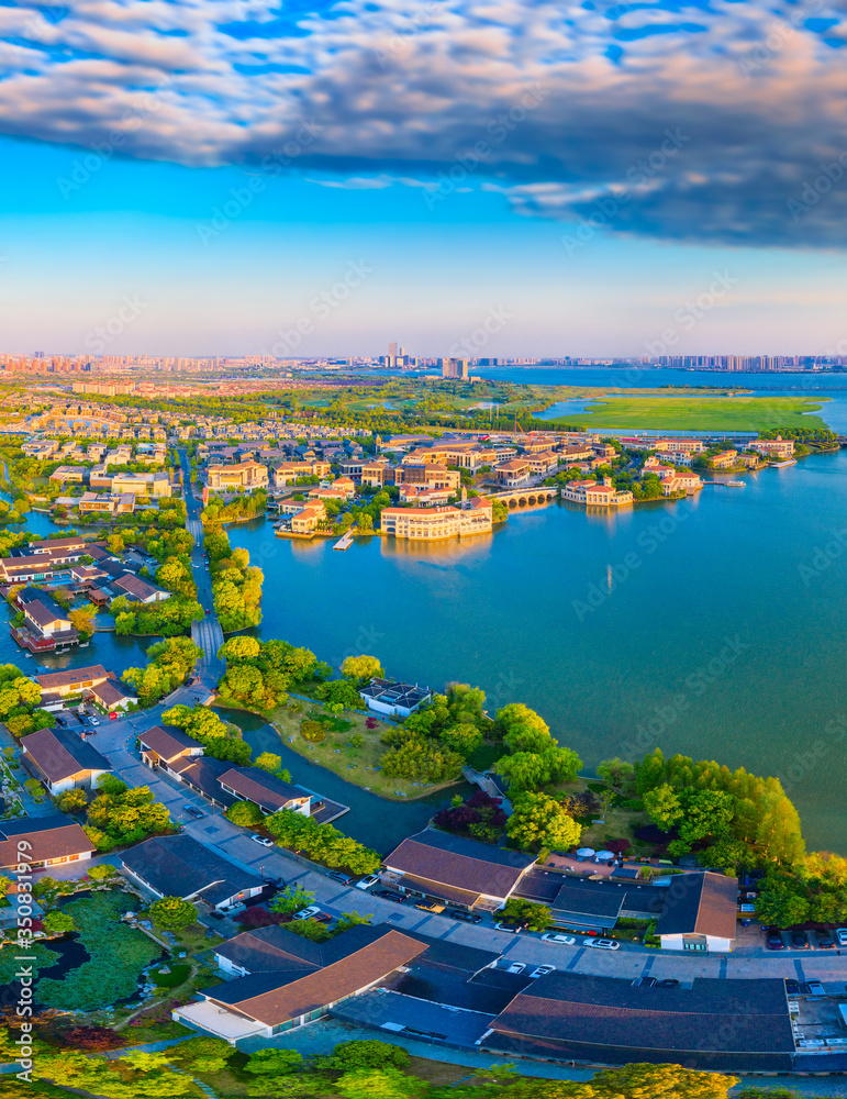 Villas by Jinji Lake in Suzhou City, Jiangsu Province, China