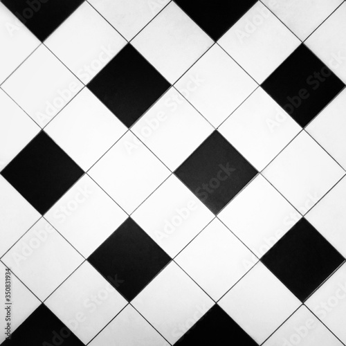 Black and White Tiles Pattern
