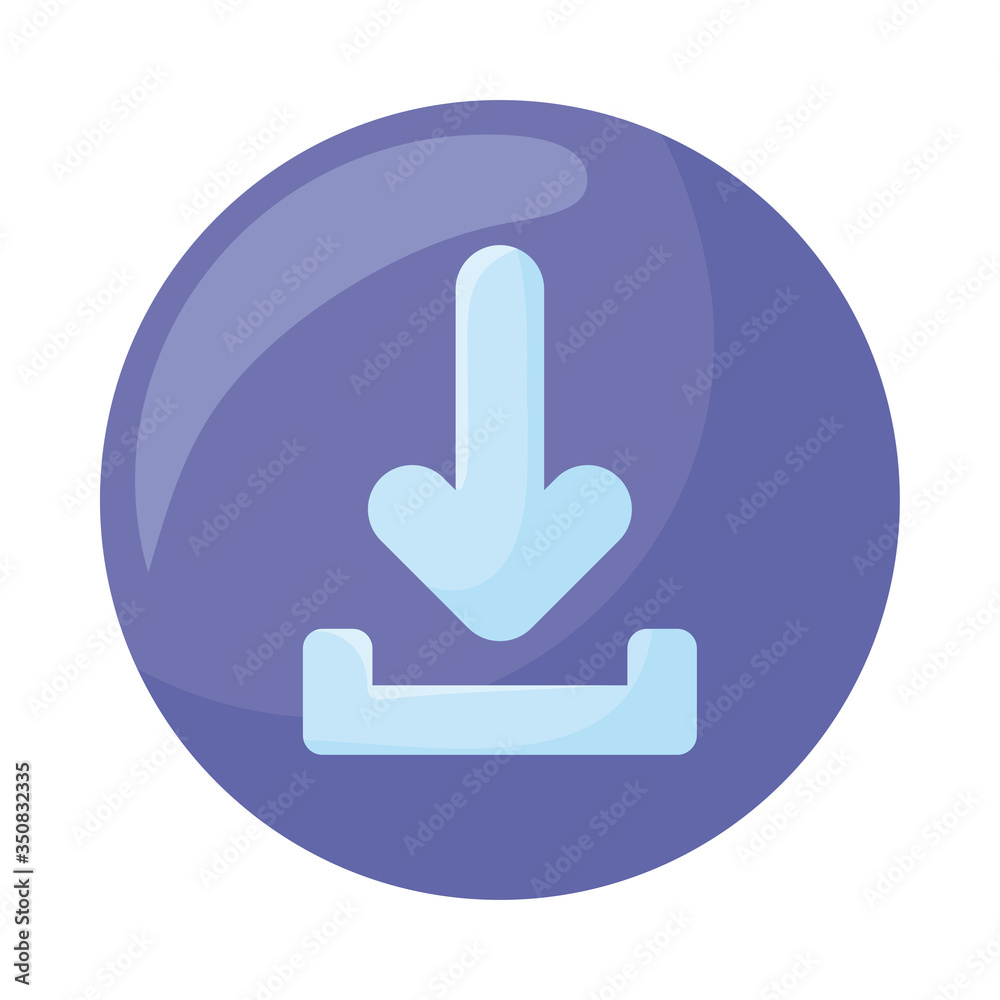 Download arrow flat style icon vector design Download arrow flat style icon vector design