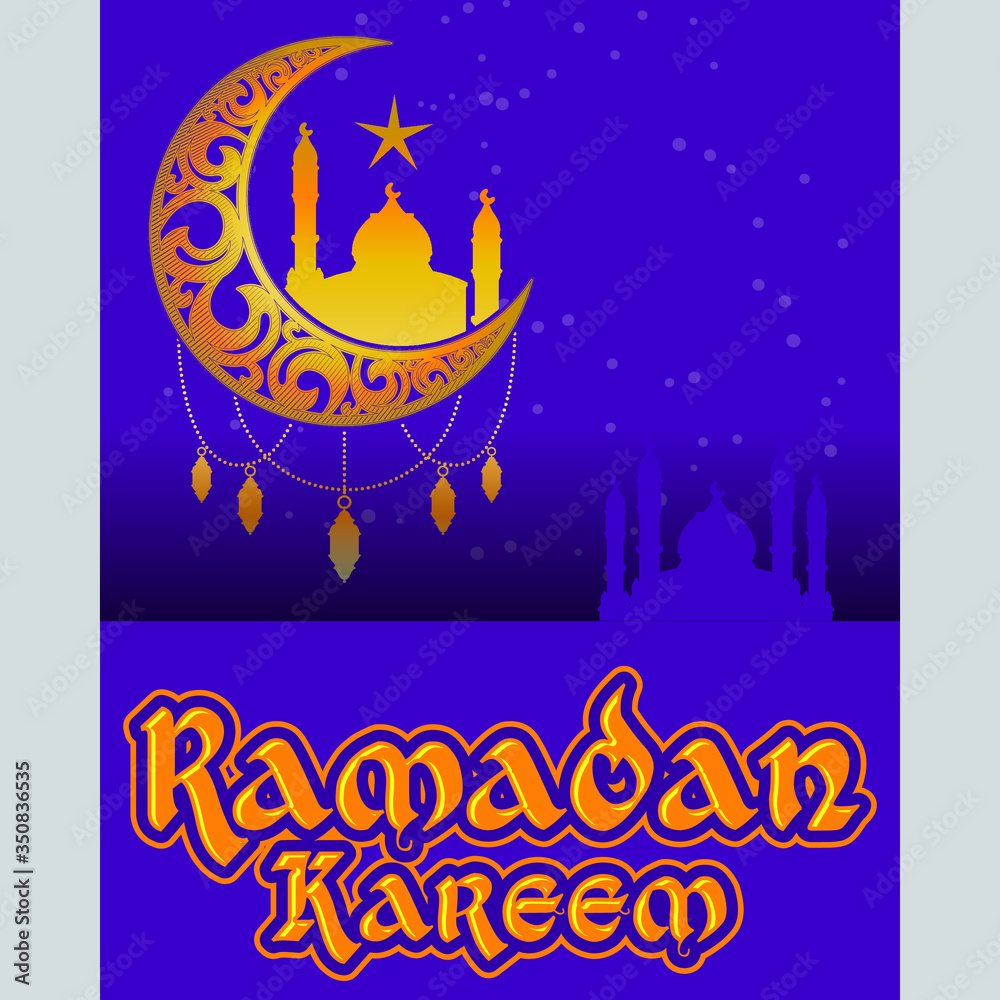 Ramadan Shopping - Stay home safe promotion banner - public message illustration - promotional banner - ready to print vector 