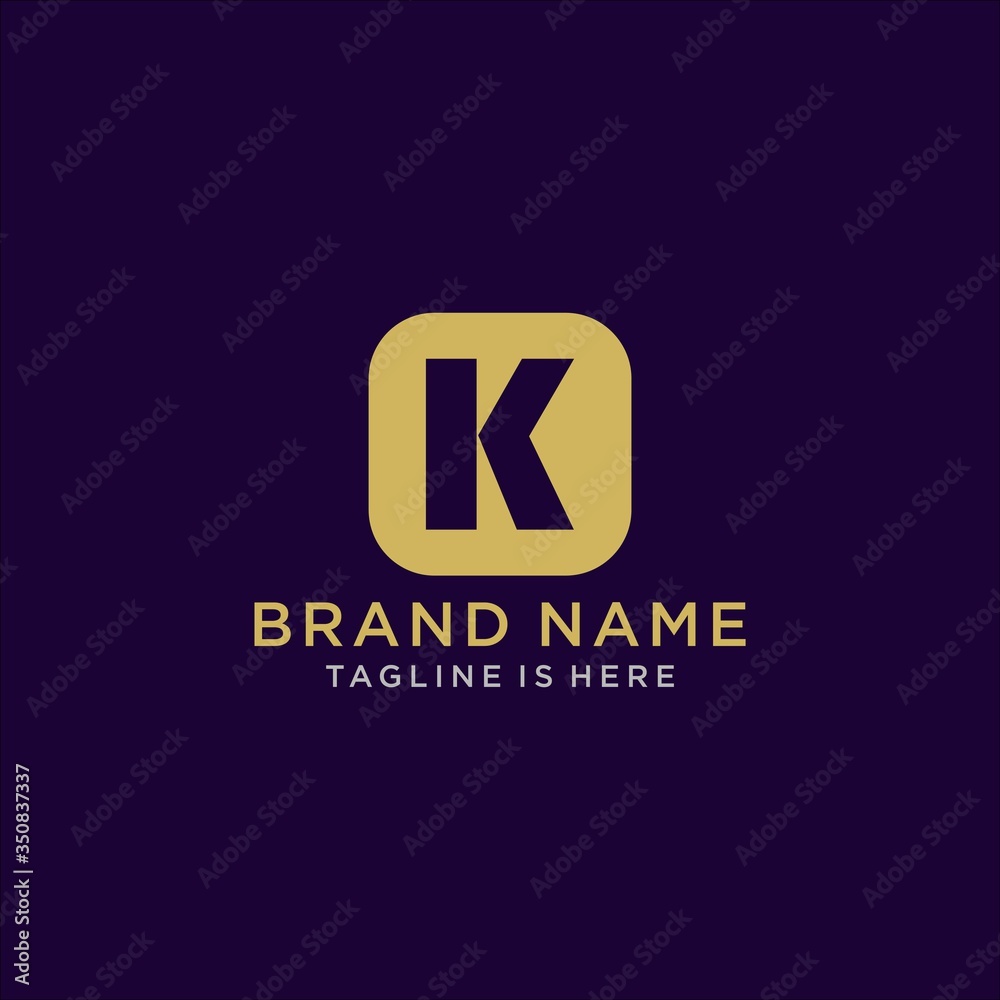 Initial K abstract logo template vector