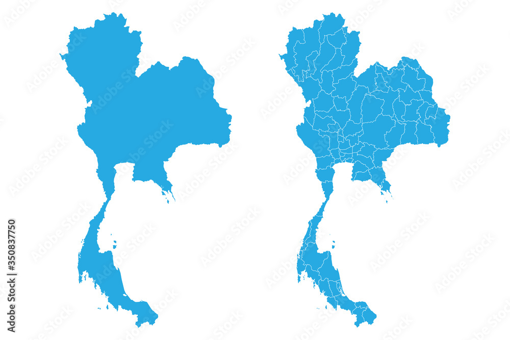 Map - Thailand Couple Set , Map of Thailand,Vector illustration eps 10.