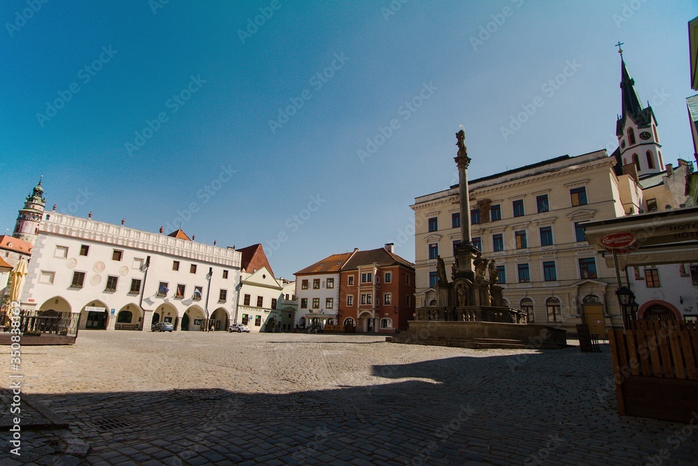 old town square in czech krumlov