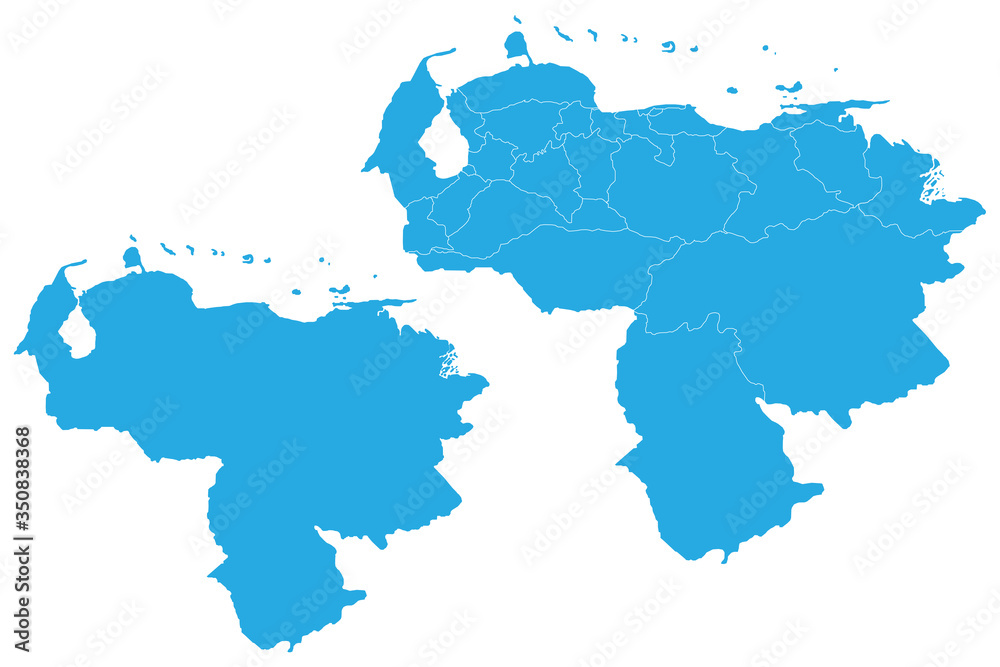 Map - Venezuela Couple Set , Map of Venezuela,Vector illustration eps 10. Map - Venezuela Couple Set , Map of Venezuela,Vector illustration eps 10.