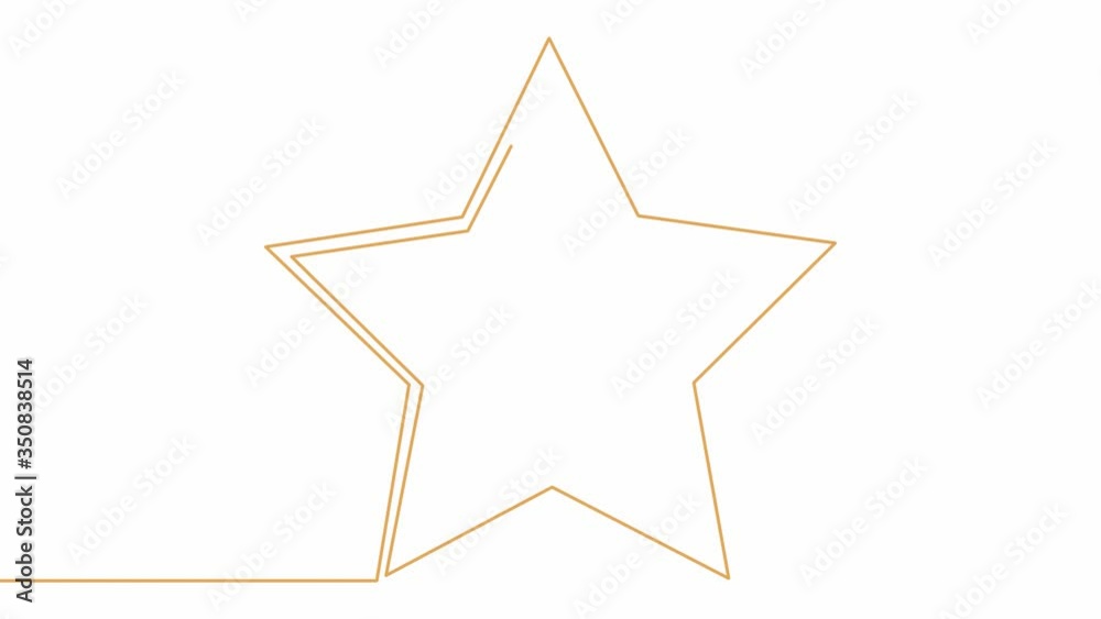 Self-drawing a simple animation of one continuous drawing of one line of a five-pointed star Self-drawing a simple animation of one continuous drawing of one line of a five-pointed star