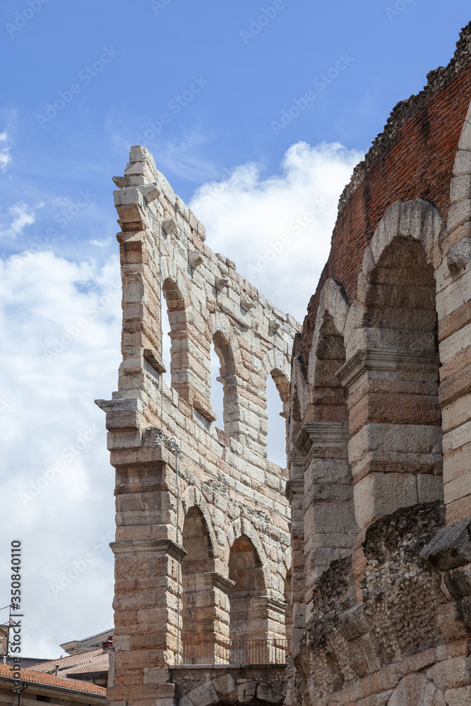 architectural detail of the Arena of Verona