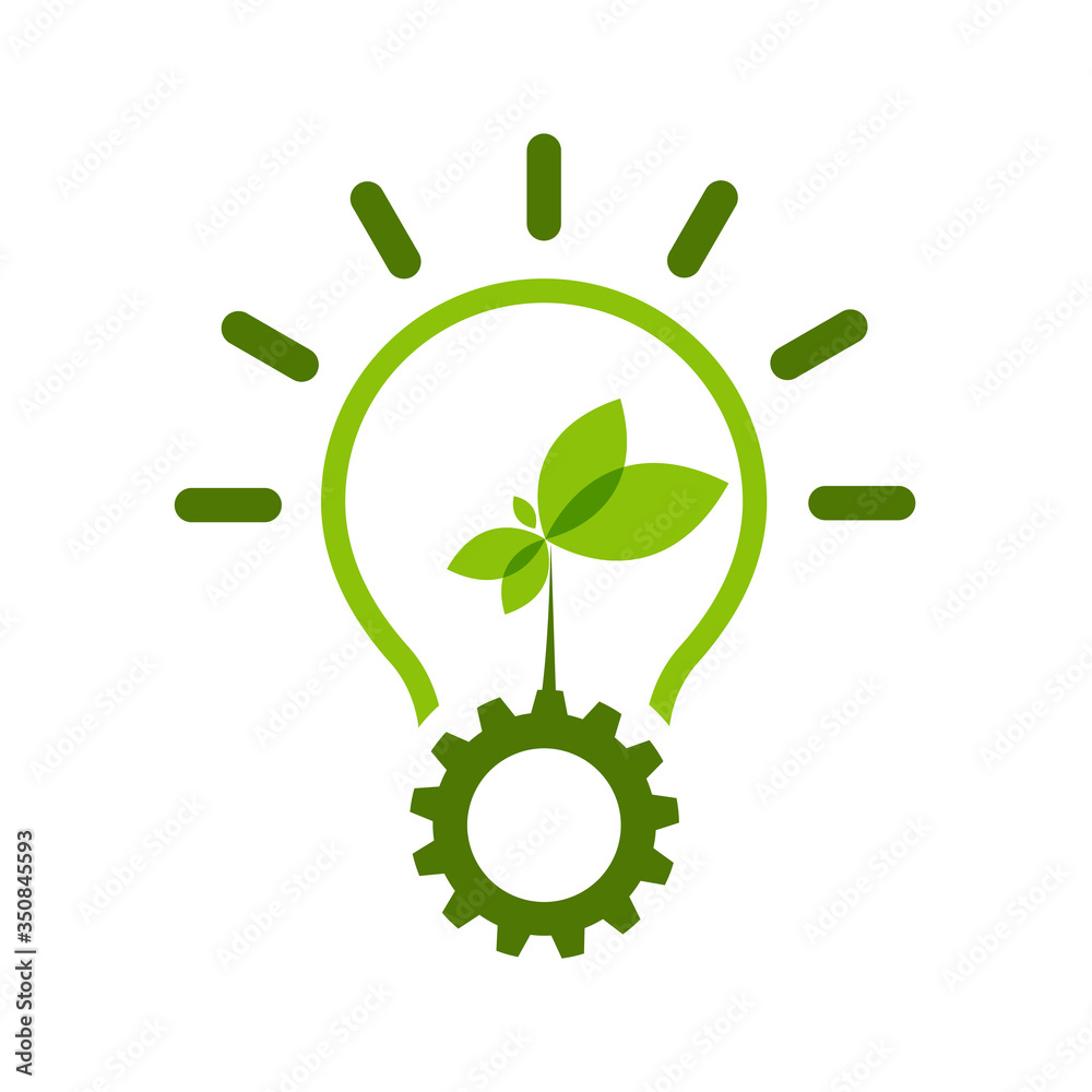 Light bulb green Ecology icon design templat Vector Illustration Light bulb green Ecology icon design templat Vector Illustration