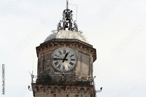 Frosinone, Italy - July 18, 2013: The bell tower of the Cathedral of Santa Maria Assunta