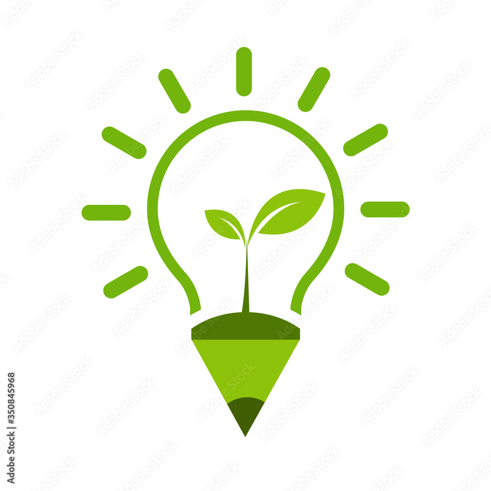 Light bulb green Ecology icon design templat Vector Illustration Light bulb green Ecology icon design templat Vector Illustration