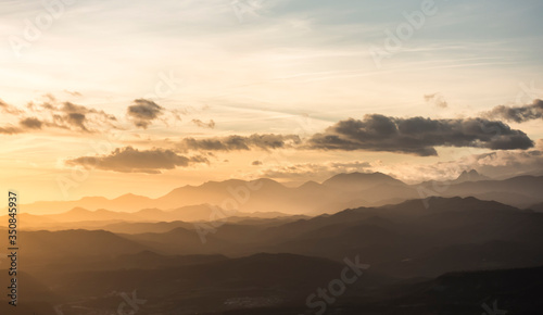 mountain layers on sunset © marc