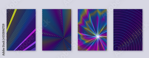 Art business card. Abstract lines modern brochure 