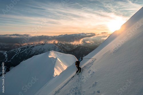 Aiguillette des Houches on skis