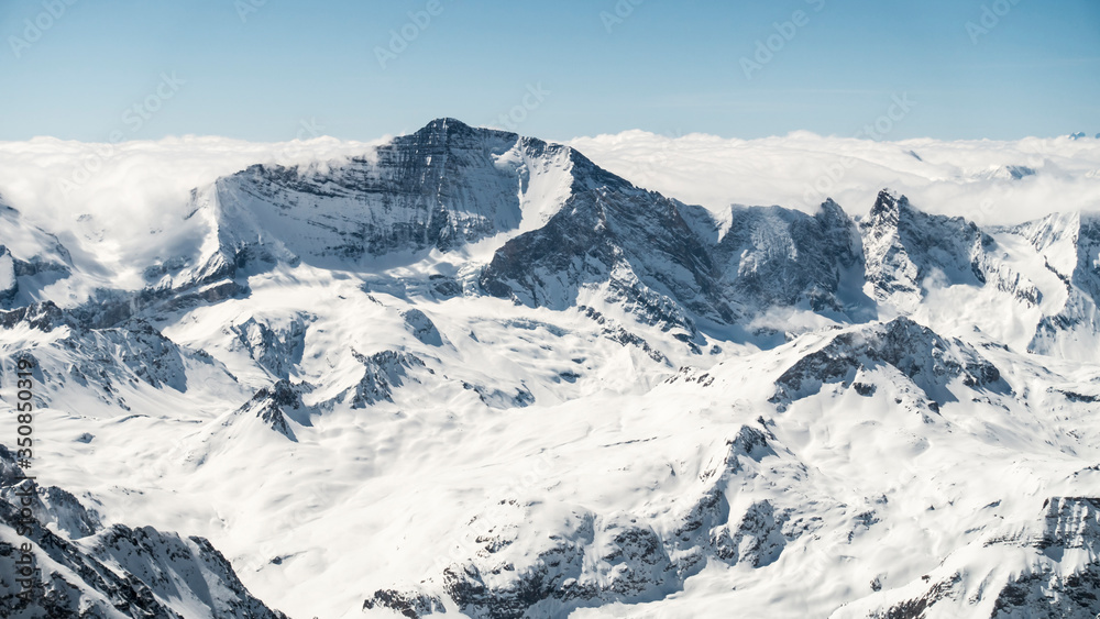 snowy mountains in Alps