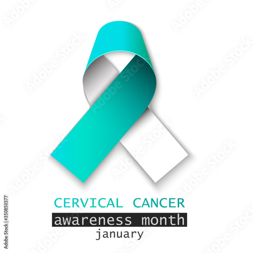symbol of cervical cancer teal and