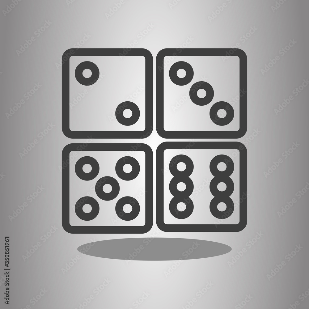 Dices simple icon, vector. Flat desing Dices simple icon, vector. Flat desing