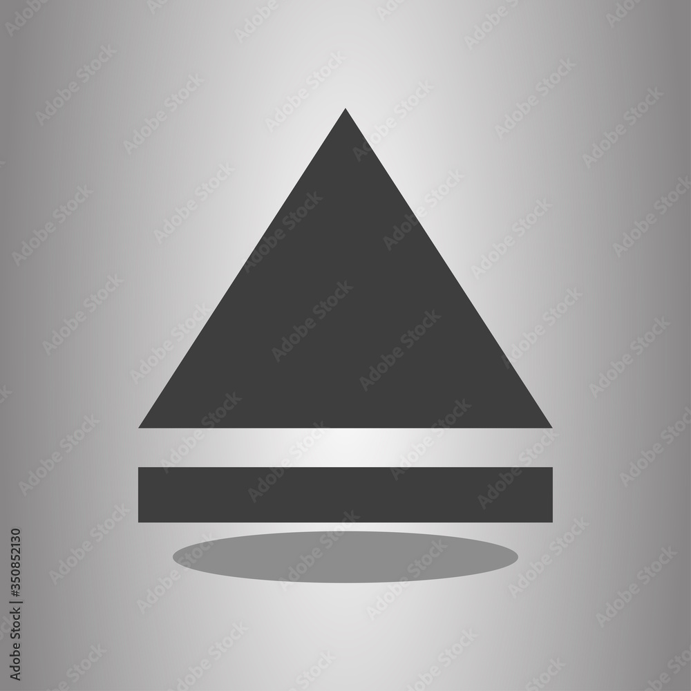 Fototapeta premium Eject simple icon vector. Flat desing