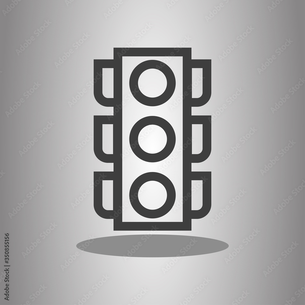Traffic light simple icon vector. Flat desing Traffic light simple icon vector. Flat desing