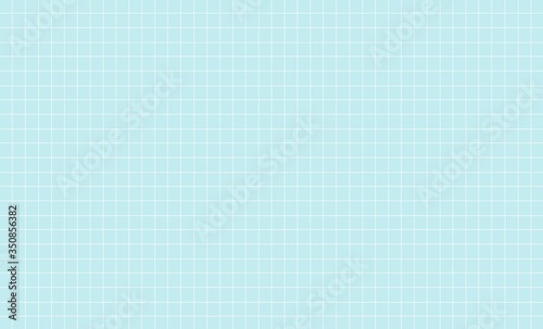 Seamless texture of graph paper, grid line paper sheet, white straight lines on blue background, Illustration business office and the bathroom wall and education. 