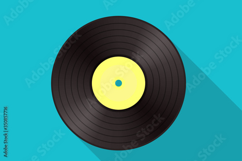 レコードのイラスト DJ 音楽鑑賞 Record, DJ, Listening to music