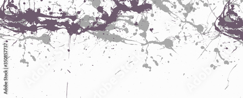 abstract dark splatter creative paint texture on white background.