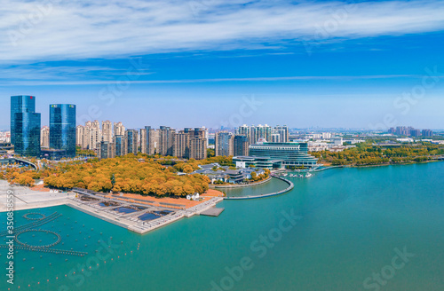CBD Urban Landscape of Suzhou Industrial Park, Jiangsu Province, China
