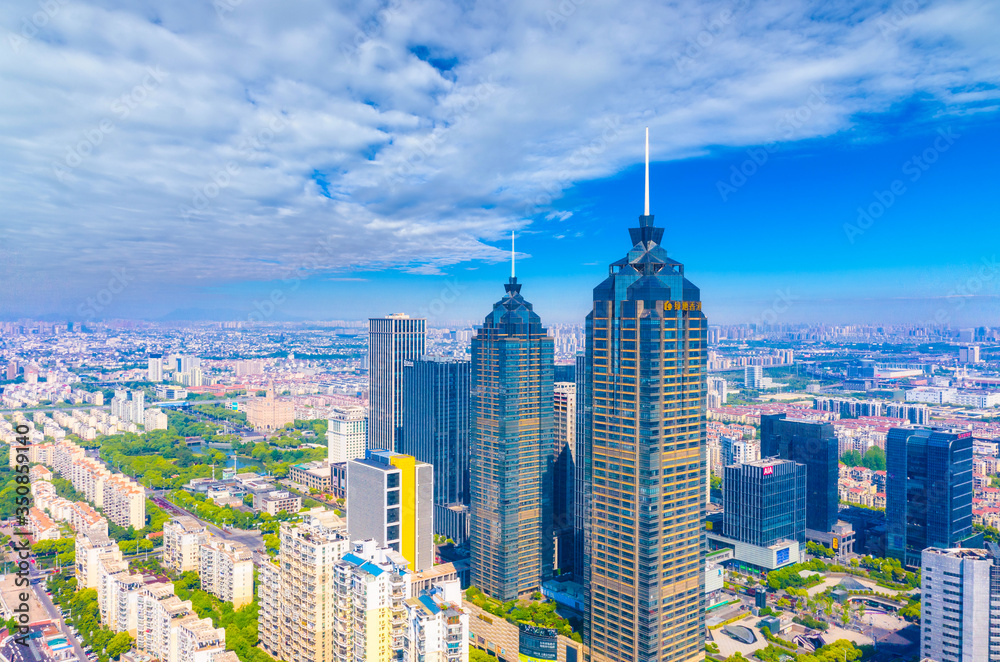 Obraz premium CBD Urban Landscape of Suzhou Industrial Park, Jiangsu Province, China