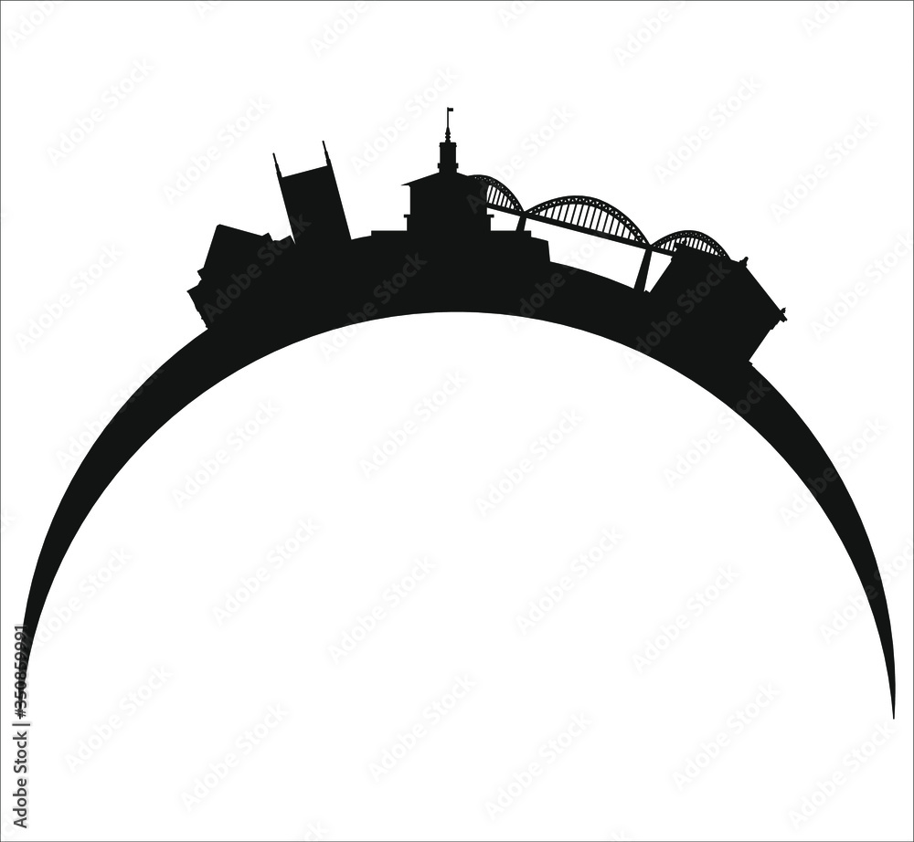 Nashville city skyline in United States