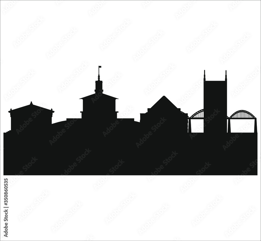 Nashville city skyline in United States