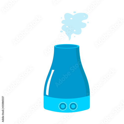 Humidifier sign design. Climate cleaner. Vector illustration in a flat style. 