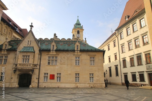 Canvas Print The view of center city  in Bratislava is the capital of Slovakia